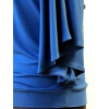 Bluzeczka Diana z pięknymi falbaniastymi rękawami - niebieski indygo